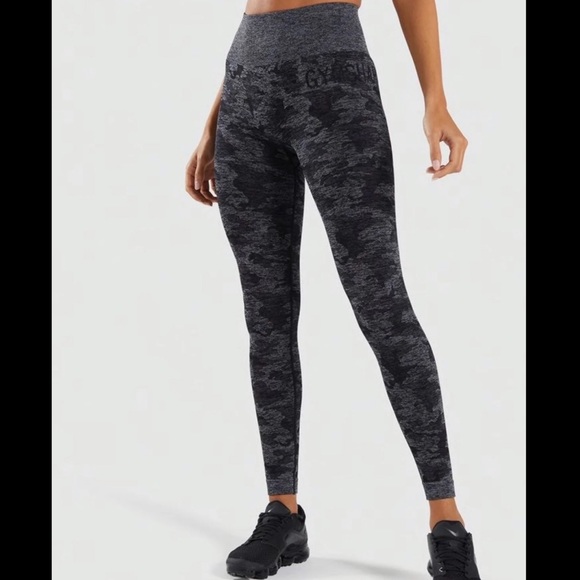 Gymshark Pants - Gymshark Black Camo Seamless leggings